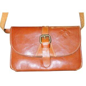 Patricia Nash Heritage Collection Leather Crossbody Wallet in Cognac